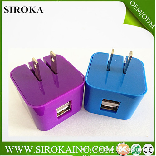 high quality 2014 new design colorful usb wall charger 5V 2.1A Dual USB Wall Charger